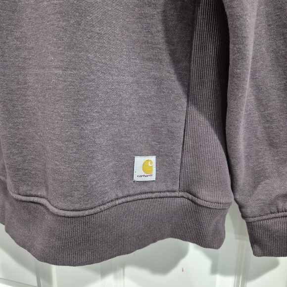Carhartt Sweatshirt Womens XL Dusty Purple Relaxed Fit Crewneck Midweight Fleece - Picture 4 of 10